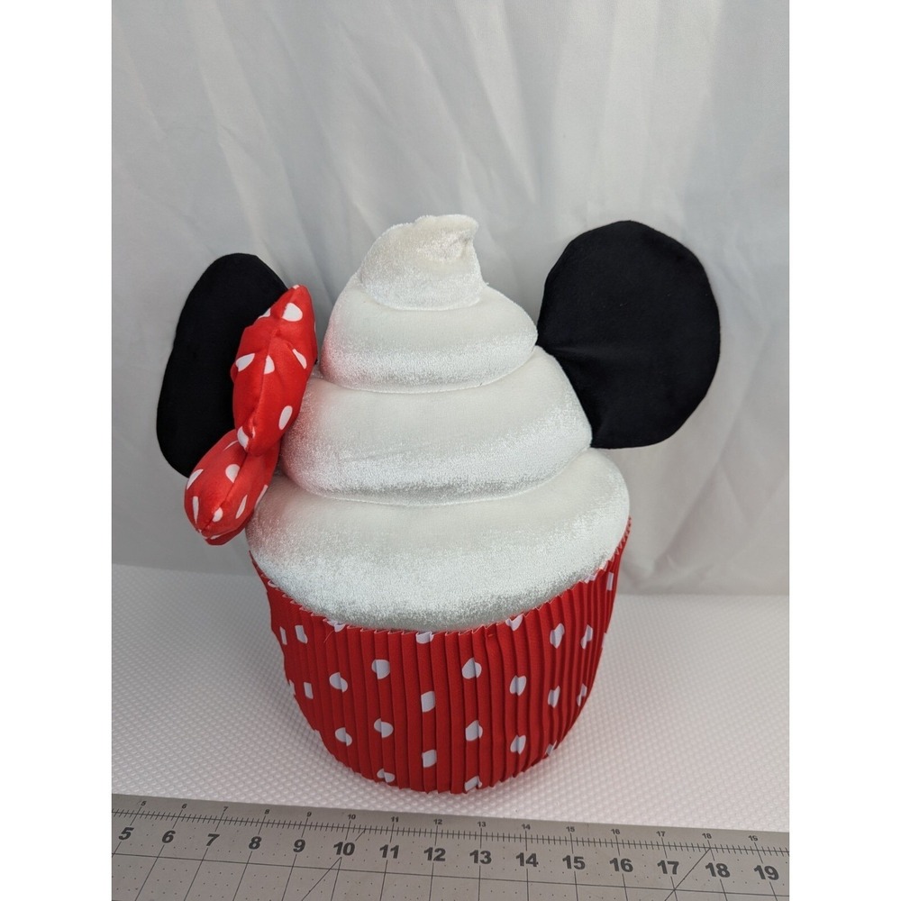 Disney Theme Parks Minnie Mouse Cupcake Plush Stuffed Animal Toy